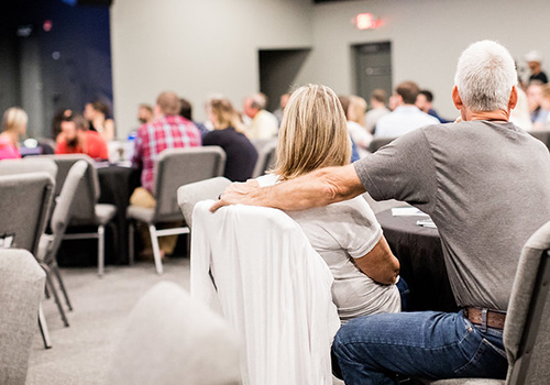 Weekender at Mercy Hill Church, two people attending an event